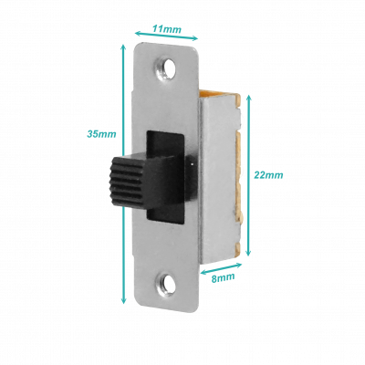 PANEL-23 Conmutador 2P3T 3-pin 2-posiciones Deslizante 250V/3A 125V/6A 2-JK-332