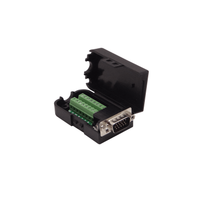 VGA-M-T Conector DB15-VGA MACHO 15-pines Atornillable HD15 con Cubierta DE-15/M 31mm