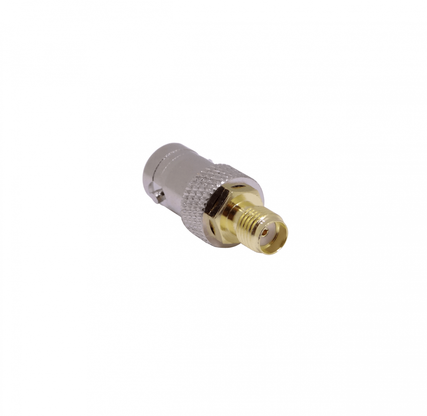 BHSH Adaptador convertidor acoplador BNC hembra a SMA hembra, longitud total 27mm