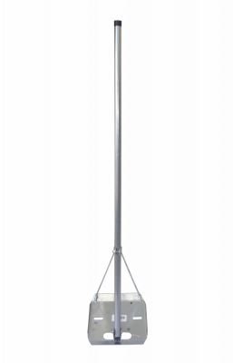 TRIPODE-1 Trípode de 120cm con Caño de 1 Pulgada y Base Cuadrada Galvanizada de 24x24cm