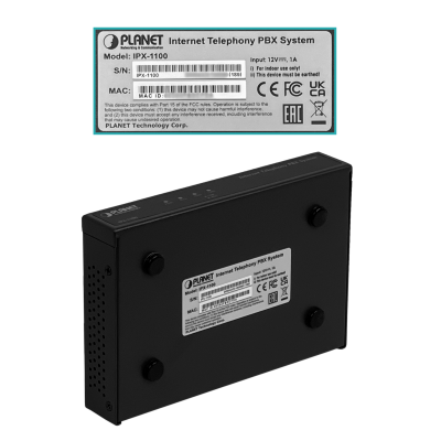 IPX-1100 PLANET Central Telefónica IP 100-SIP 2-Puertos LAN WAN Puerto Consola USB Función Fax