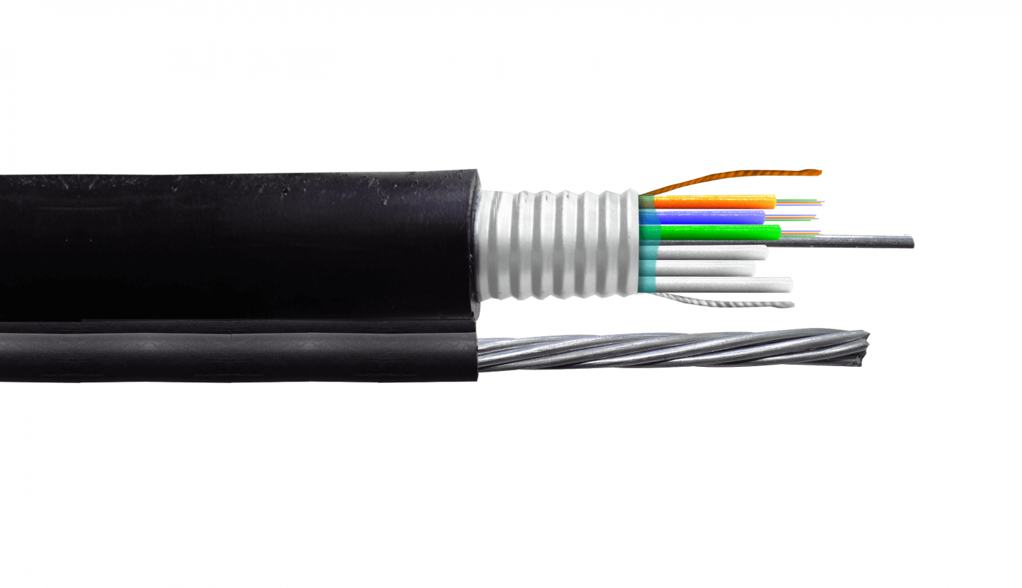 CFS812 SM 12-Fibra-G652D 3-Minitubo 1-mt Figura8 Negro Exterior Portante7x1mm