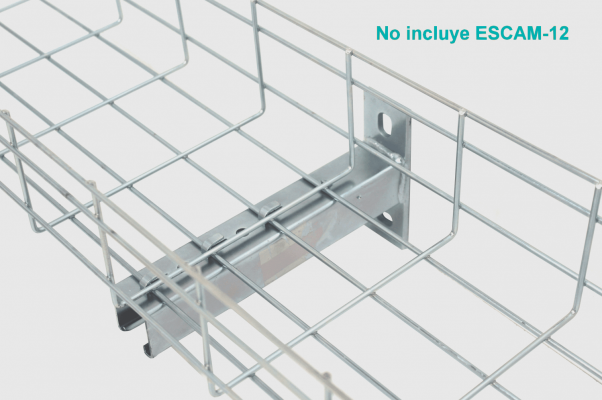 ESCAM-12W LINKCHIP Base de Montaje en Pared 239x133mm (23cm) para Escalerilla Portacables, Soporte Strut