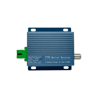 VR-860MS WOLCK Receptor Óptico SC/APC a Conector-F Activo 1210-1610nm -15dBm 47-1000MHz Alimentación-12V