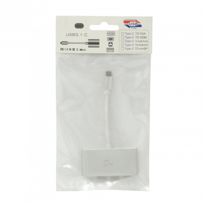 USBC-HUBH Concentrador USB-CM a 1xUSB-CH 3xUSB-AH Cable-7cm USB3.1