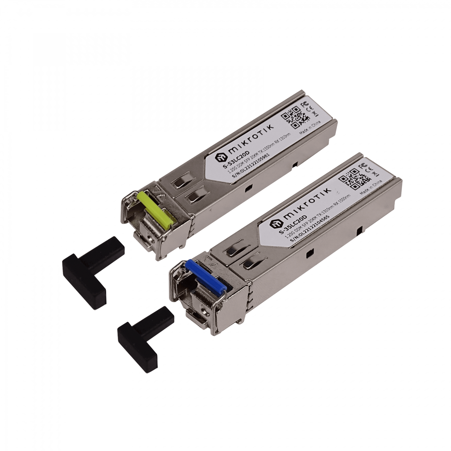 S-3553LC20D MIKROTIK 1-LC 20km Par SFP WDM Bidireccional 1550nm/1310nm 1,25Gbps