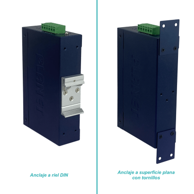 ISW-501T PLANET 5-100 Conmutador Industrial no gestionable Carril-DIN 12-48VDC 24VAC Doble