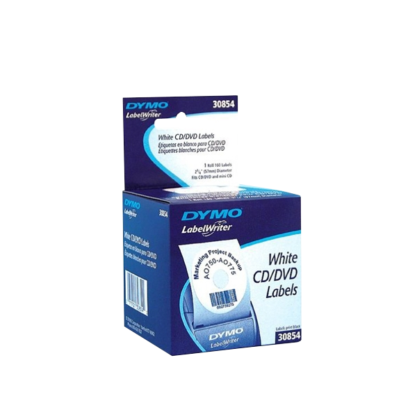30854 DYMO 160x Rótulos Circulares 57mm-Diámetro para/CD-DVD para/69110