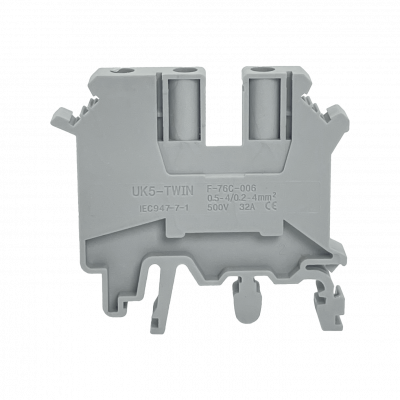 BORT-4G Terminal de Conexión por Tornillo 0.2-4mm para Riel DIN de Distribución Eléctrica