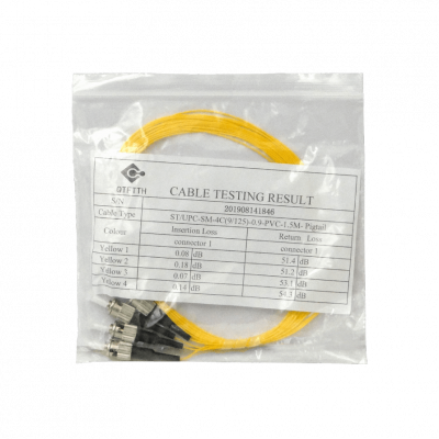 JFST-4 ST/UPC SM 1,5m 4-piezas Pigtail 150cm 0,9mm 1.5mt Monomodo 9/125um
