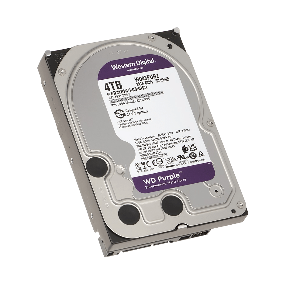 WD43PURZ WESTERNDIGITAL 4TB 256mb 5400rpm Unidad de almacenamiento interno 3,5pulg SATA 6Gb/s