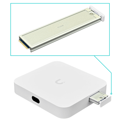 UCG-MAX UBIQUITI 5-2500 512GB-NVMe-SSD 5-aplicaciones BTE Pasarela UniFi incl-5V