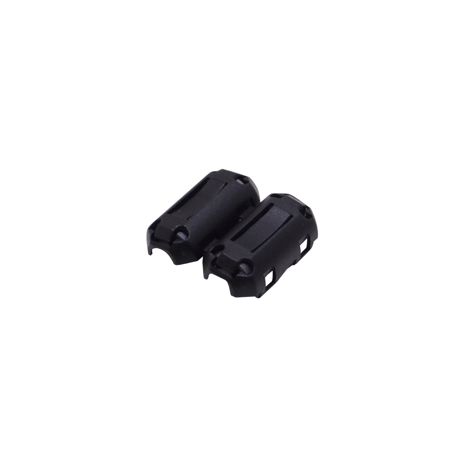 EMI-730N Núcleo de ferrita de níquel-zinc, dimensiones 15mm de diámetro por 30mm de largo, para conductores de hasta 7mm, color negro.