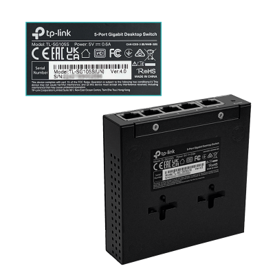 TL-SG105-LIQ USADO TP-LINK Estructura metálica 5-puertos Gigabit Conmutador sin-gestión sin-montaje Dimensiones reducidas