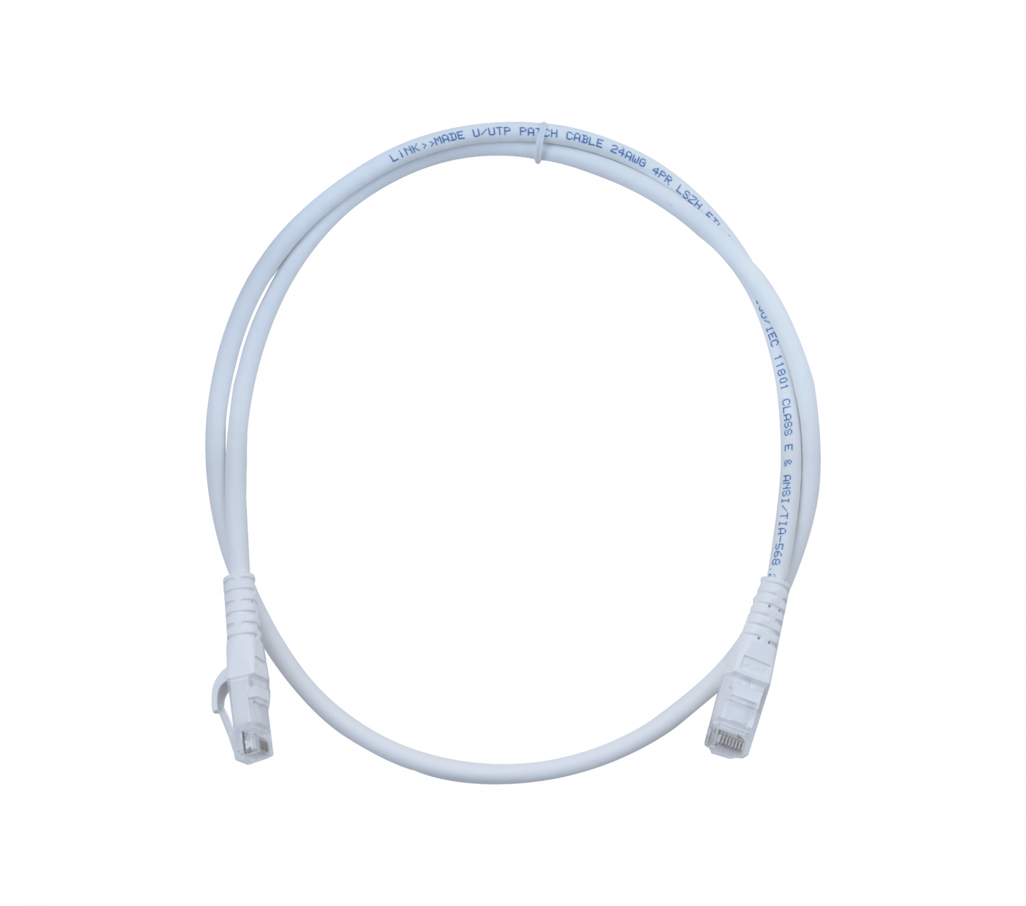 CP6W-10L LINKMADE Cable de Parcheo Cat6 U/UTP Blanco LSZH 1 Metro Multifilar Inyectado
