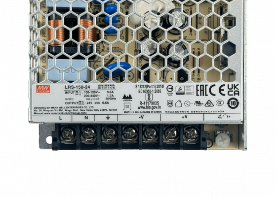 LRS-150-24 MEANWELL 156W 24V 6,5A Marco Abierto Fuente de Alimentación 100-240VAC
