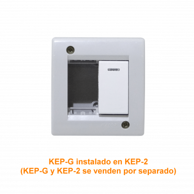 KEP-G KALOP Interruptor unipolar blanco de 9/12 con 2 pines para 16A 250V, requiere módulo KEP-A KL40100