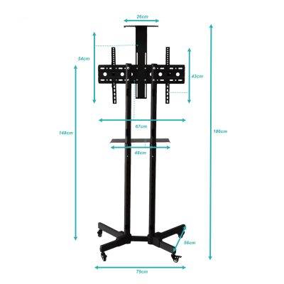 TV-MOVIL Soporte con Ruedas para Televisor de 32 a 65 Pulgadas