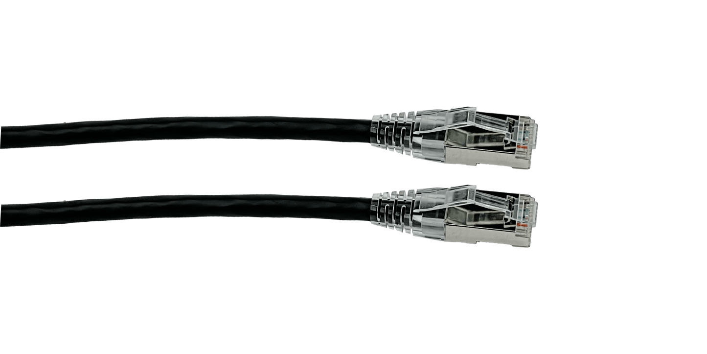 CPX6-02 LINKMADE Prolongador de red Cat6 SF/UTP de 2 metros, color negro, cable multifilar para uso exterior