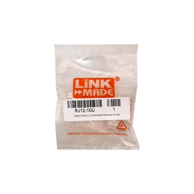 RJ12-10U Paquete de 10 unidades conector macho crimpeable RJ12 6P6C compatible RJ25 LINKMADE
