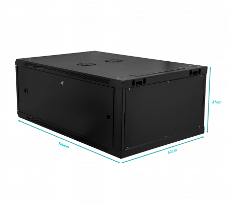 RK06-10LD LINKMADE Armario Rack Desmontable de 6 Unidades, 1000mm de Profundidad, Color Negro