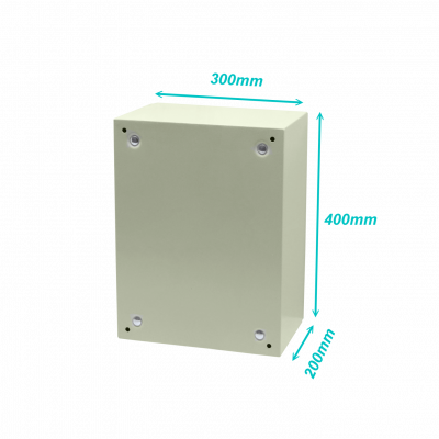 ST3-420 TIBOX 400x300x200mm 1-puerta c/cerradura Gabinete Metálico Tablero IP66 Beige
