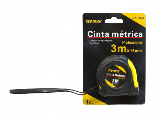 HUINCHA-3M Cinta Métrica 3mts 10pies 16mm Fabricación-China NEVA NA316A