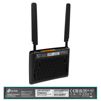 MR6400 TP-LINK Enrutador 4G/LTE 1 tarjeta SIM 1 puerto WAN 3 puertos LAN 100 Mbps 2 conectores SMA N300 banda 2,4 GHz