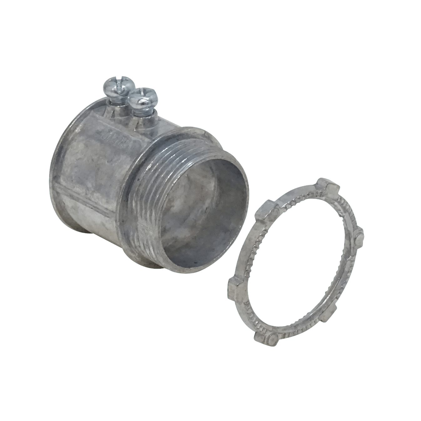EMT40-SA 40mm Zinc Conector de Salida con Hilo para Tubería Conduit Metálica Rígida