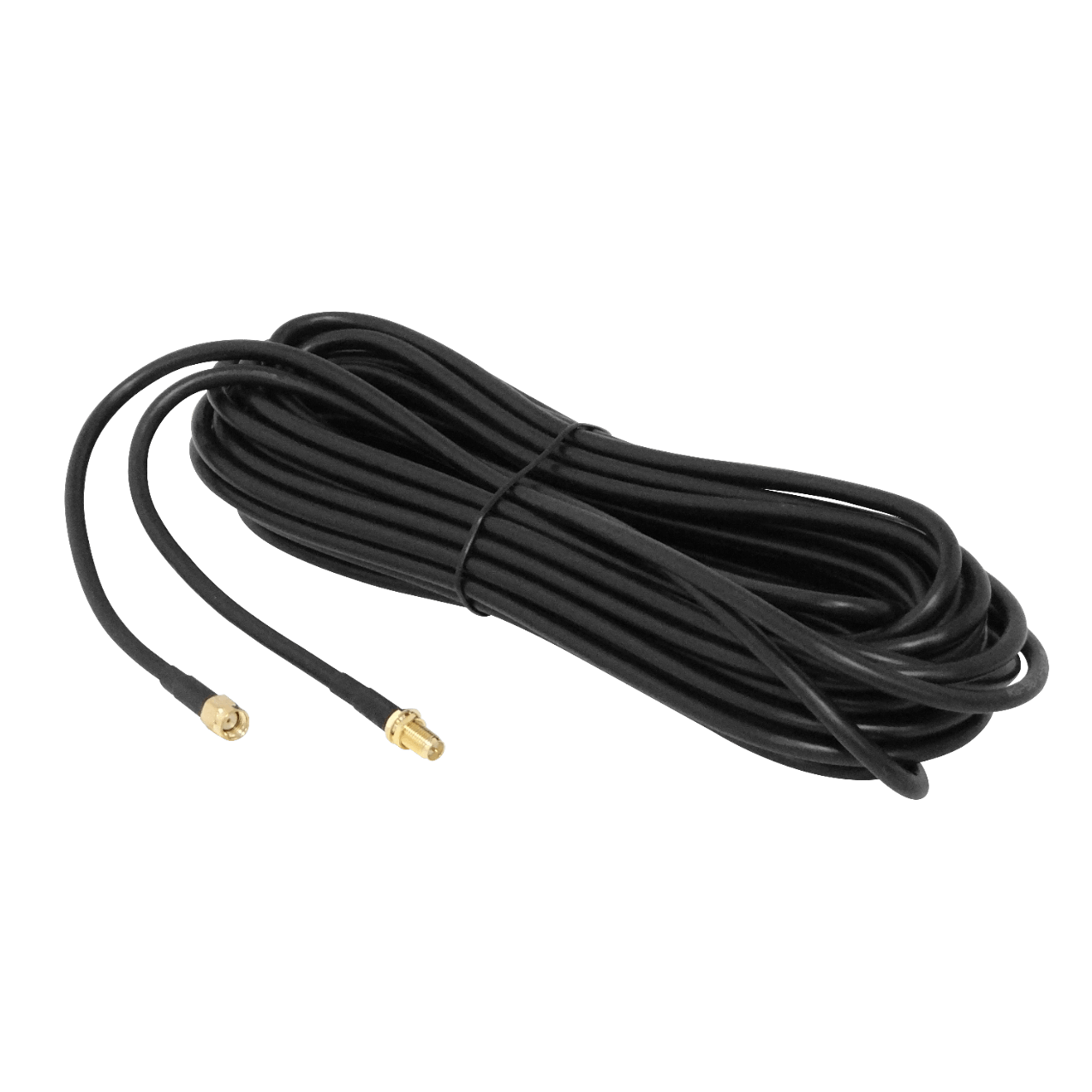 RM2RH-10M Cable coaxial de 10 metros con conectores RP-SMA hembra a RP-SMA macho en color negro