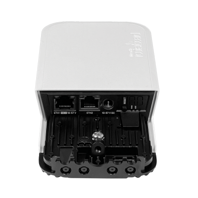 WAP-AC MIKROTIK Punto de acceso inalámbrico de exterior blanco, doble banda 2,4/5GHz 2x2, 25dBm, antena 2,5dBi, 2 puertos 1000, incluye PoE 24V, licencia L4