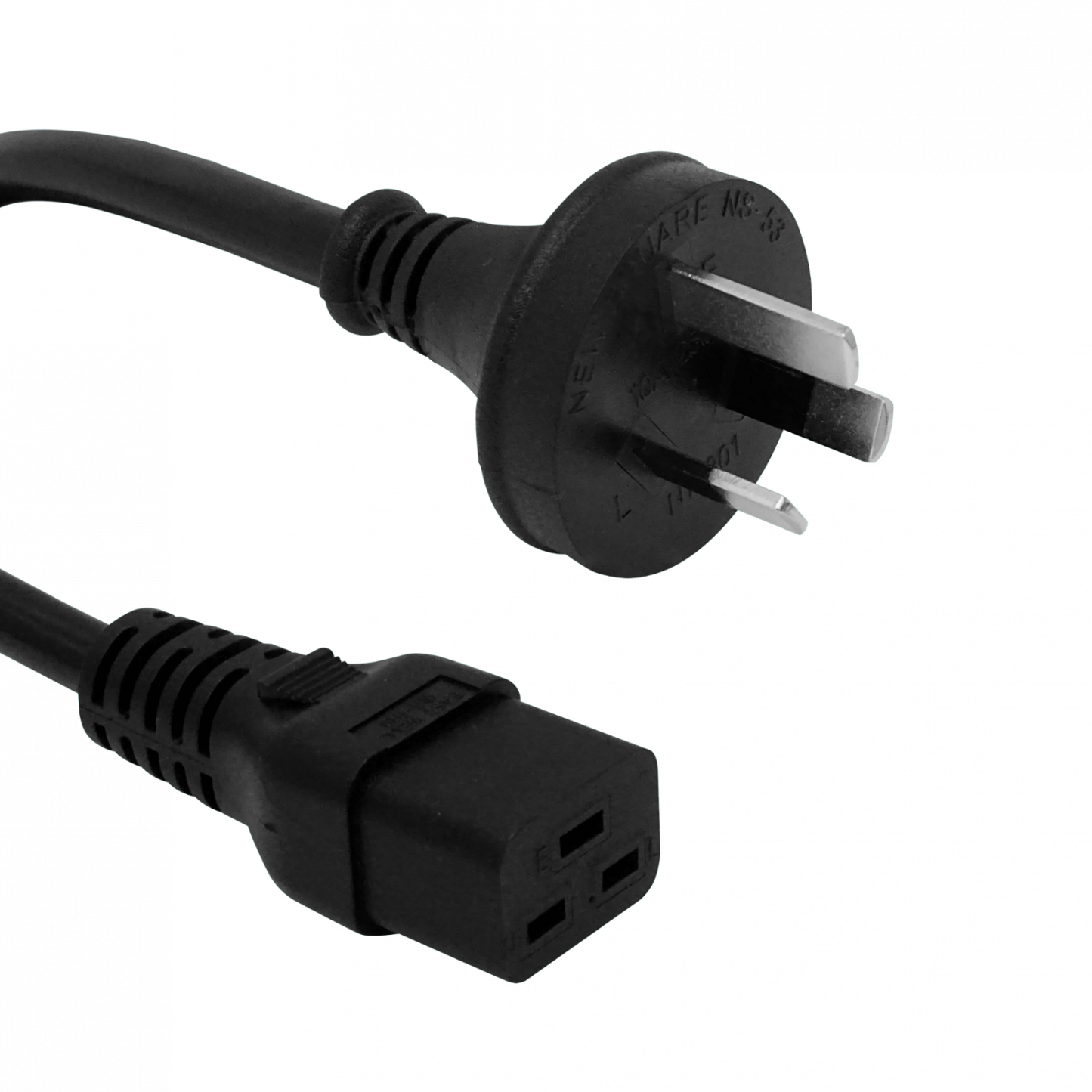 NRMD Cable de Alimentación Macho-C19 a Hembra-C19 Negro 1,8 metros Tipo-I=Argentina/Australia