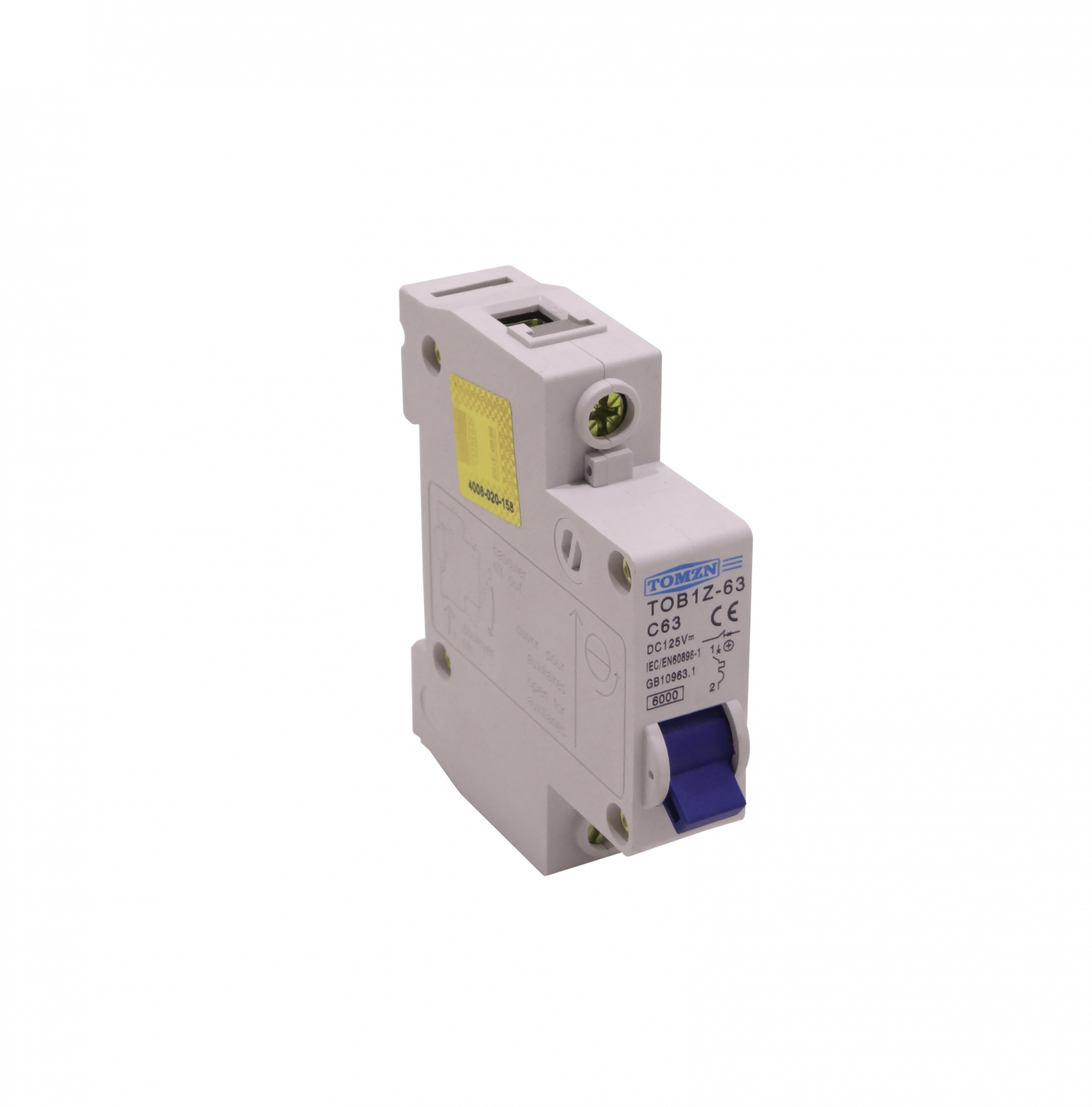 AUTO-DC-63A TOMZN Interruptor magnetotérmico automático 63A 125VDC para Corriente Continua curva C63