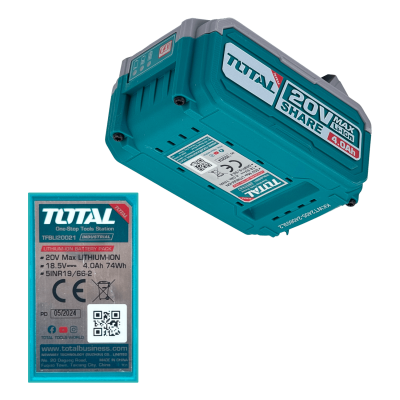 BAT-4A TOTAL Acumulador de Litio 20V 80Wh Ion-Litio Recargable 4000mAh P20S TFBLI2002