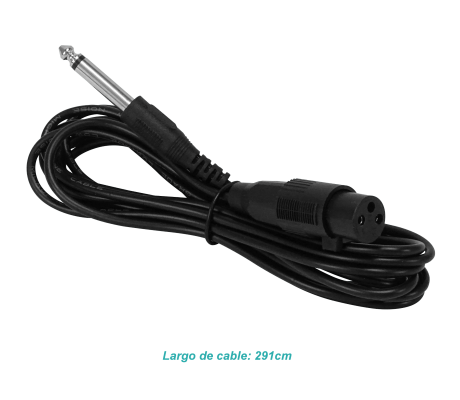 MICROFONO-C Micrófono Unidireccional Mono 90Hz-13kHz Cable-300mm XLR3 3,5mm 6,35mm