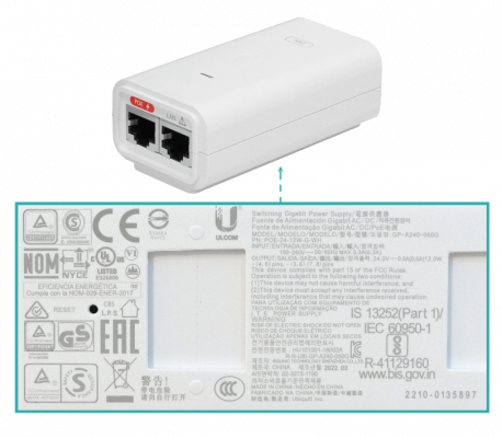 LBE-5AC-XR UBIQUITI antena LiteBeam-AC de 28dBi, frecuencia 5,15-5,85GHz, potencia 25dBm, 1 puerto 1000, incluye PoE 24V, segunda generación