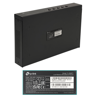 TL-R480T+ TP-LINK Enrutador de Sobremesa/Rack 3 Puertos WAN/LAN 1 Puerto WAN 10/100Mbps Alimentación 100-240VAC Requiere Cable de Poder C13