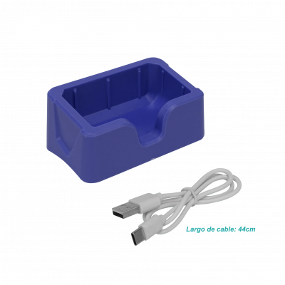EL060 Luminaria de emergencia 60 LED 8 horas batería interna 4WH carga 5V USB-C 74x43x450mm