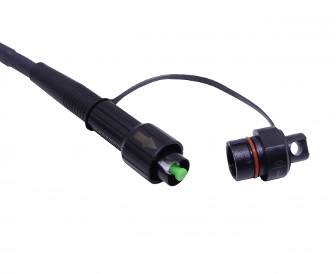 JXSXX100 Bobina 100m 1-Fibra Monomodo G657A2 con Conector OptiTap/APC para Cable de Exterior