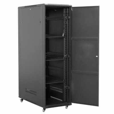 RK42-12PL LINKMADE Armario 42U 1200mm Puerta Microperforada 1,2m-Profundidad con-Ventilador-Estantes Rack