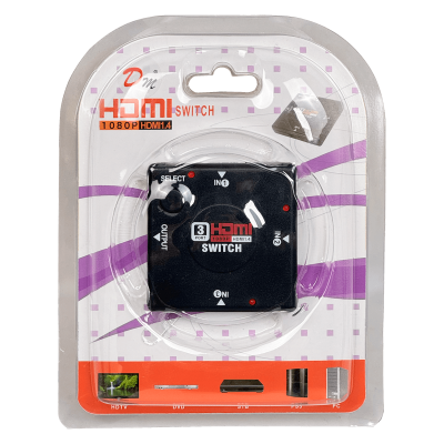 XTA-300 Conmutador 3-entradas 1-salida 4-HDMI-H v1.2 1920x1200 1080p 225MHz 6x6x1,5cm