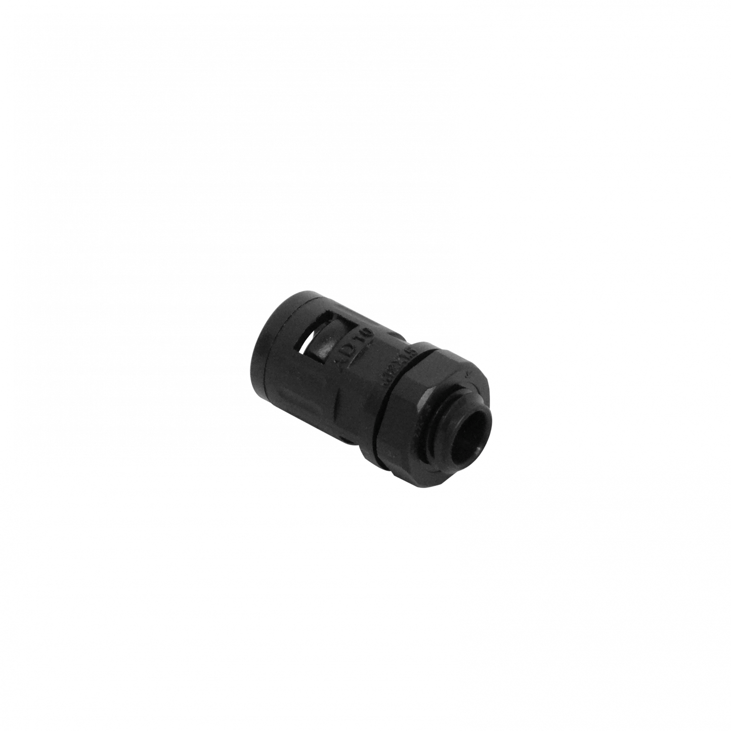 FLEP10-SA 10mm Salida Caja Prensa Estopa p/Conduit Flexible Plastico Negro