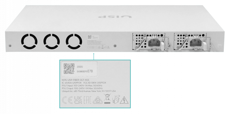 UISP-FIBER-OLT-XGS UBIQUITI Terminal de línea óptica 8-GPON+10G 4-SFP28 Consola-RJ45 Gestión-IP para hasta 2048 hogares FTTH