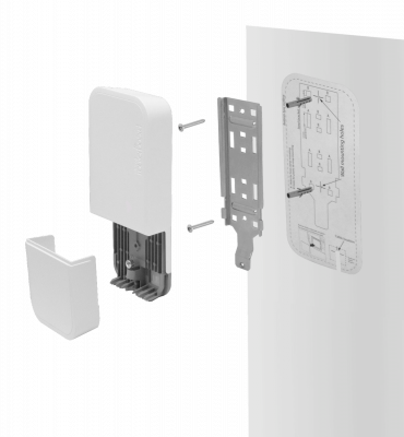 WIRELESS-WIRE MIKROTIK Kit de puente inalámbrico 60GHz 802.11ad con 2 unidades, alcance de 1 a 1000 metros, RouterOS Nivel 3, haz de 60º, incluye fuente 24V