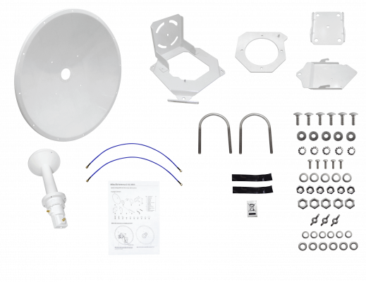 MTAD-5G-30D3 MIKROTIK MtjeSimple 30dBi 3º 700mm 4,7-5,9GHz 2x2 2-RPSMA-M/H Antena