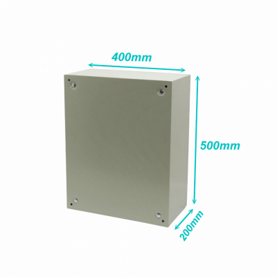 ST4-520 TIBOX 500x400x200mm 1-puerta-sin/Cerradura Caja Metálica IP66 Beige