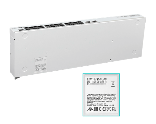 CRS326-24G-2S+RM MIKROTIK switch capa 3 enrutador 24 puertos Gigabit 2 ranuras SFP+ 10G consola RS232-RJ45 montaje rack licencia nivel 5