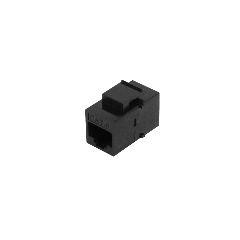 KC6N Negro CAT6 UTP Copla RJ45-RJ45 Keystone Feedthrough