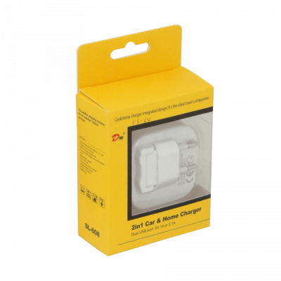 F5-2UH 5V 2,1A 2-USB-AH Alimentador 2-entradas 100-240V 12/24V-Auto necesita-cables