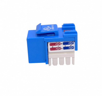 KP6AL LINKMADE Conector Hembra RJ45 Keystone Cat6 U/UTP Auto-Engarzable Azul